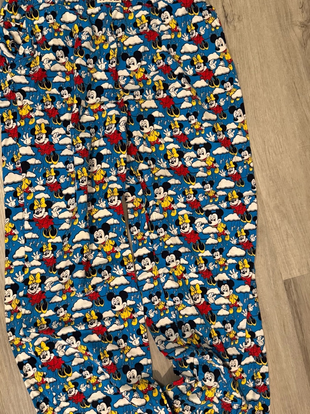 Blue Mickey Mouse Print Pajama Pants - Disneyy